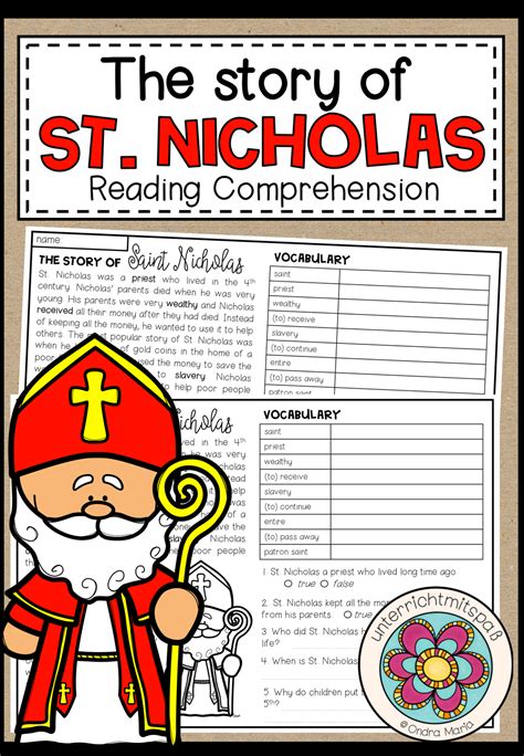 Story Of St Nicholas Printable